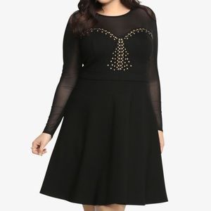 Plus size* gold studded black dress from Torrid